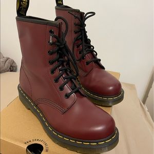Burgundy Dr. Martens Boots